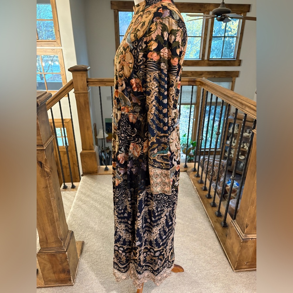 Soft Surroundings Kalista Maxi Dress Sz Petite M Birds Beautiful - Picture 8 of 10